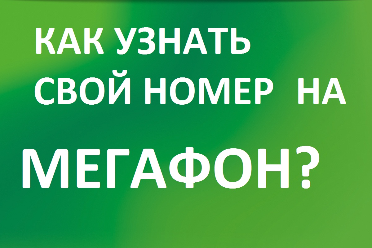 Как узнать свой номер мегафон